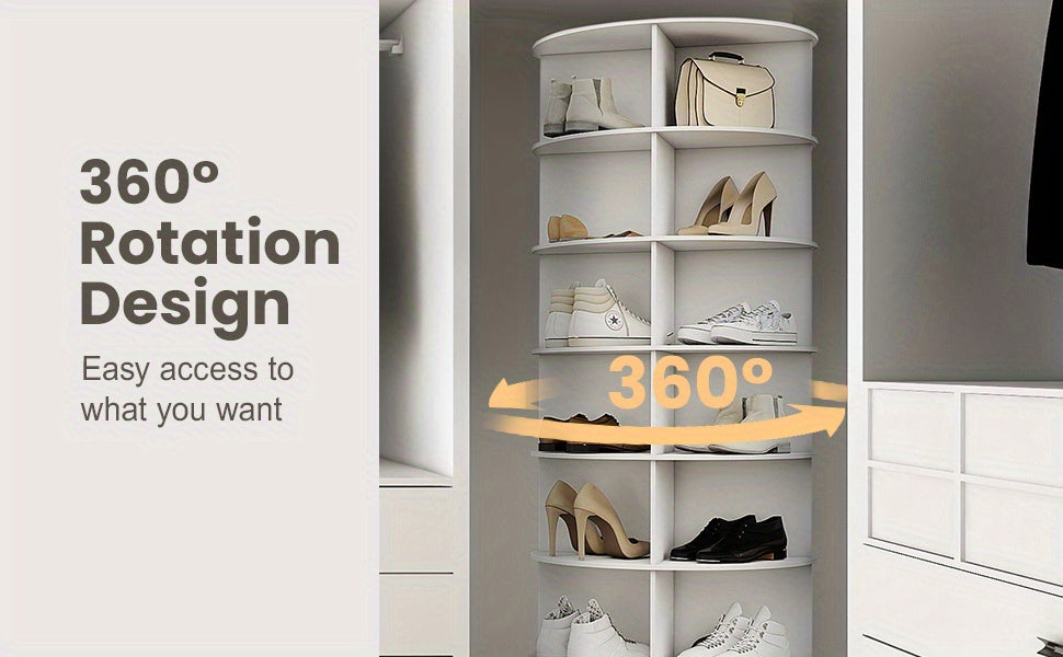 Drehbarer Schuhturm, 5 Etagen für 28 Schuhe – Detailansicht 20