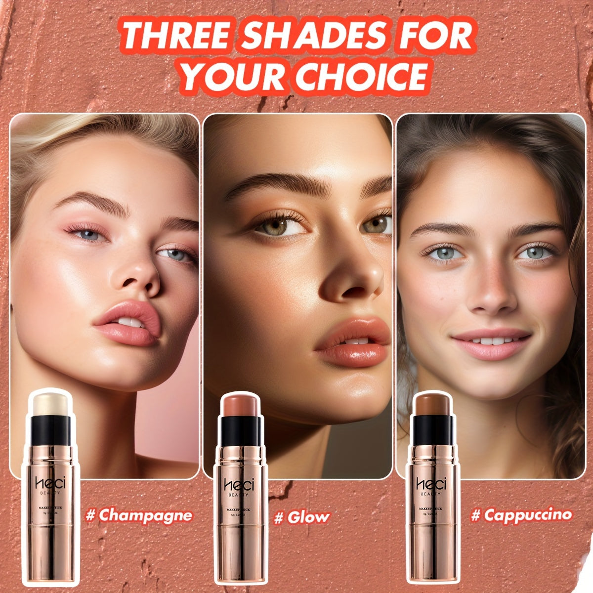 Drei-in-Eins Rouge, Glow+Cappuccino+Champagner für einen makellosen Look und Pflege zu Hause – Detailansicht 11