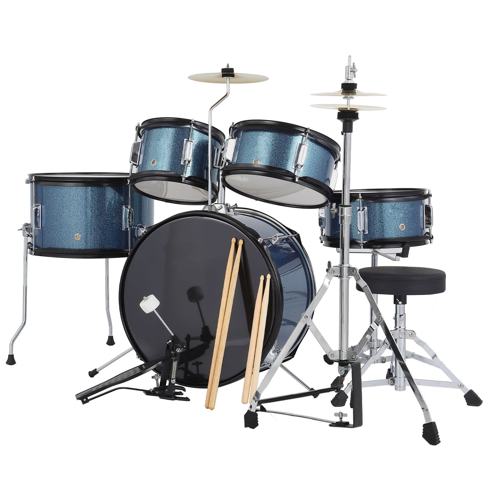 Dreifach Drum Set Musikalisch Spielen, Metall für Anfänger und Alltag – Detailansicht 5