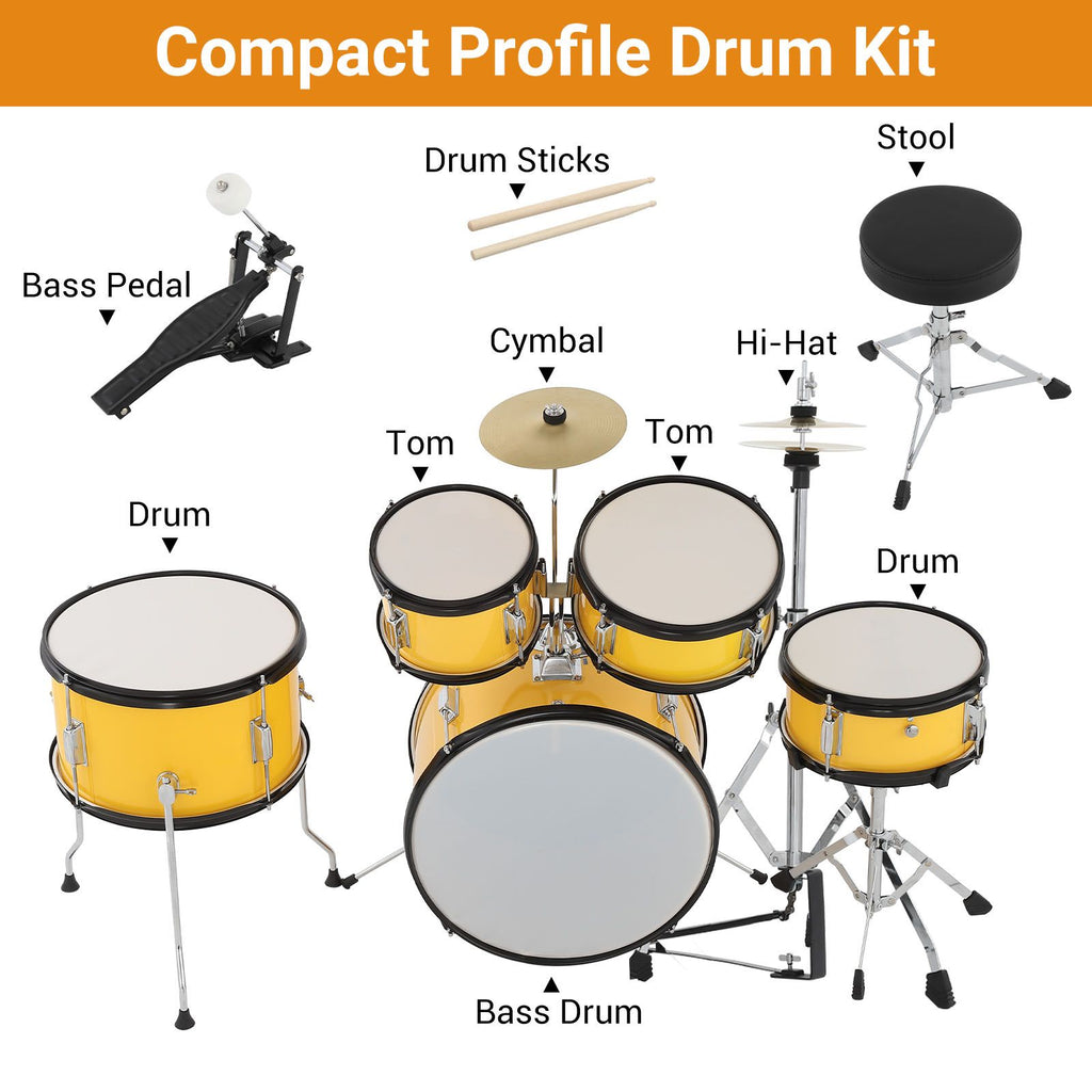 Dreifach Drum Set Musikalisch Spielen, Metall für Anfänger und Alltag – Detailansicht 10