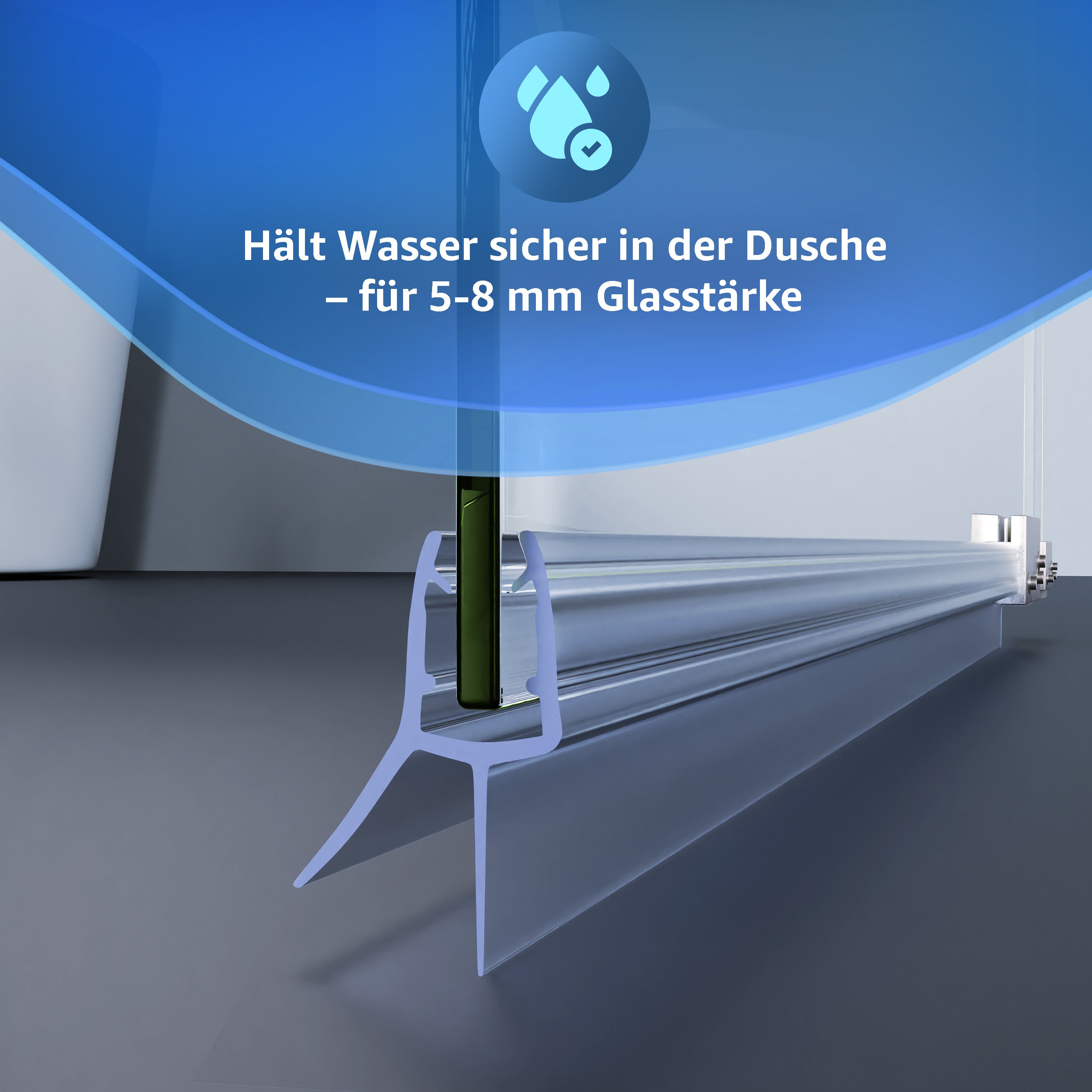 Duschdichtung für Glastüren (5-8mm), 80 cm für Badezimmer und Haushalt – Detailansicht 5