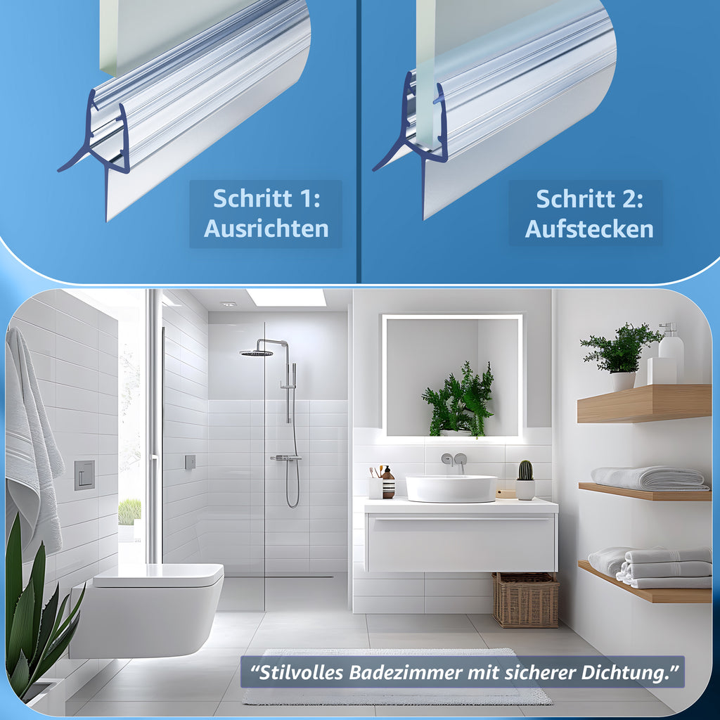 Duschdichtung für Glastüren (5-8mm), 80 cm für Badezimmer und Haushalt – Detailansicht 6