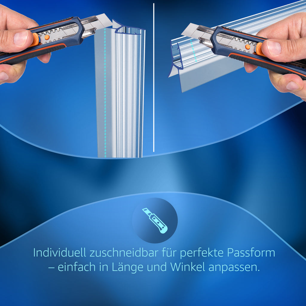 Duschdichtung für Glastüren (5-8mm), 80 cm für Badezimmer und Haushalt – Detailansicht 7