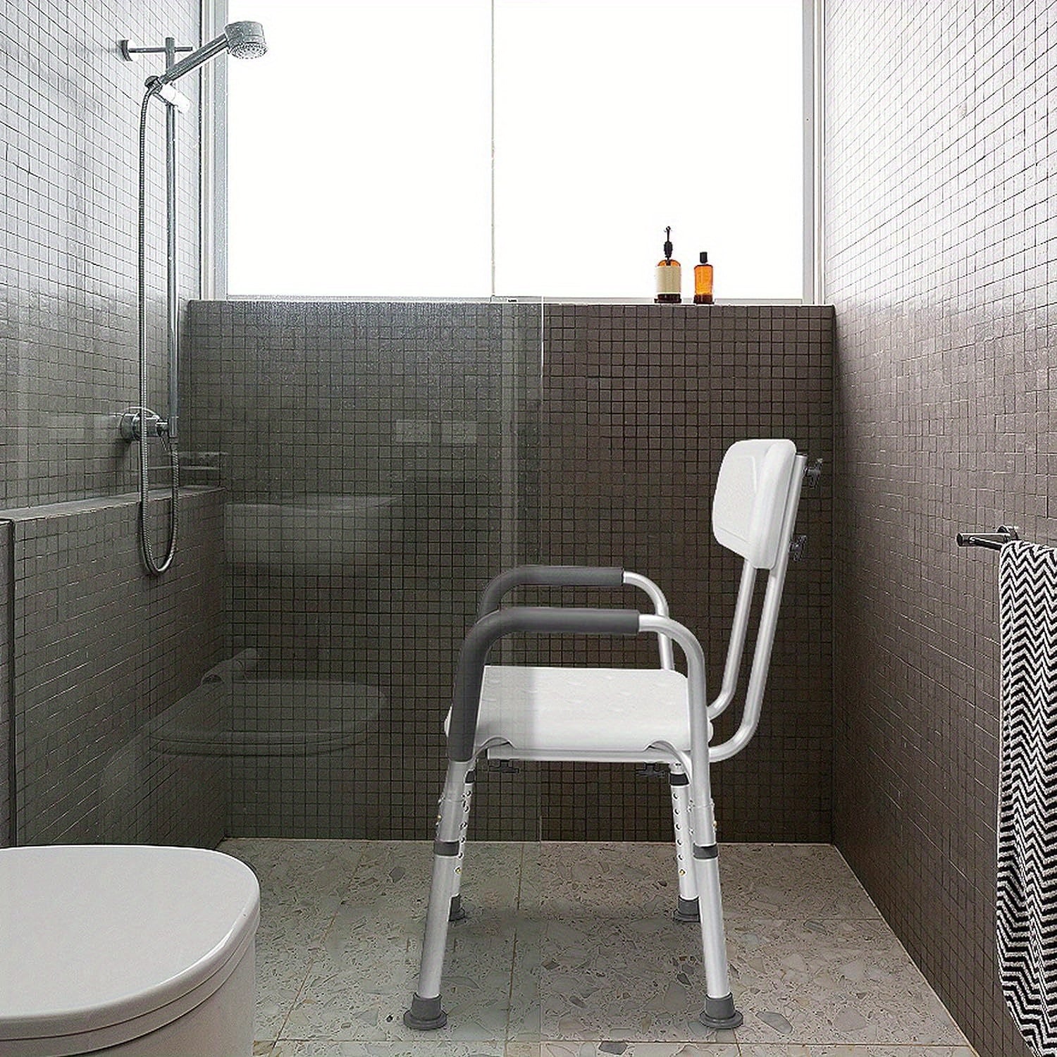 Duschklappsitz, Aluminium für Badezimmer und Haushalt – Detailansicht 9