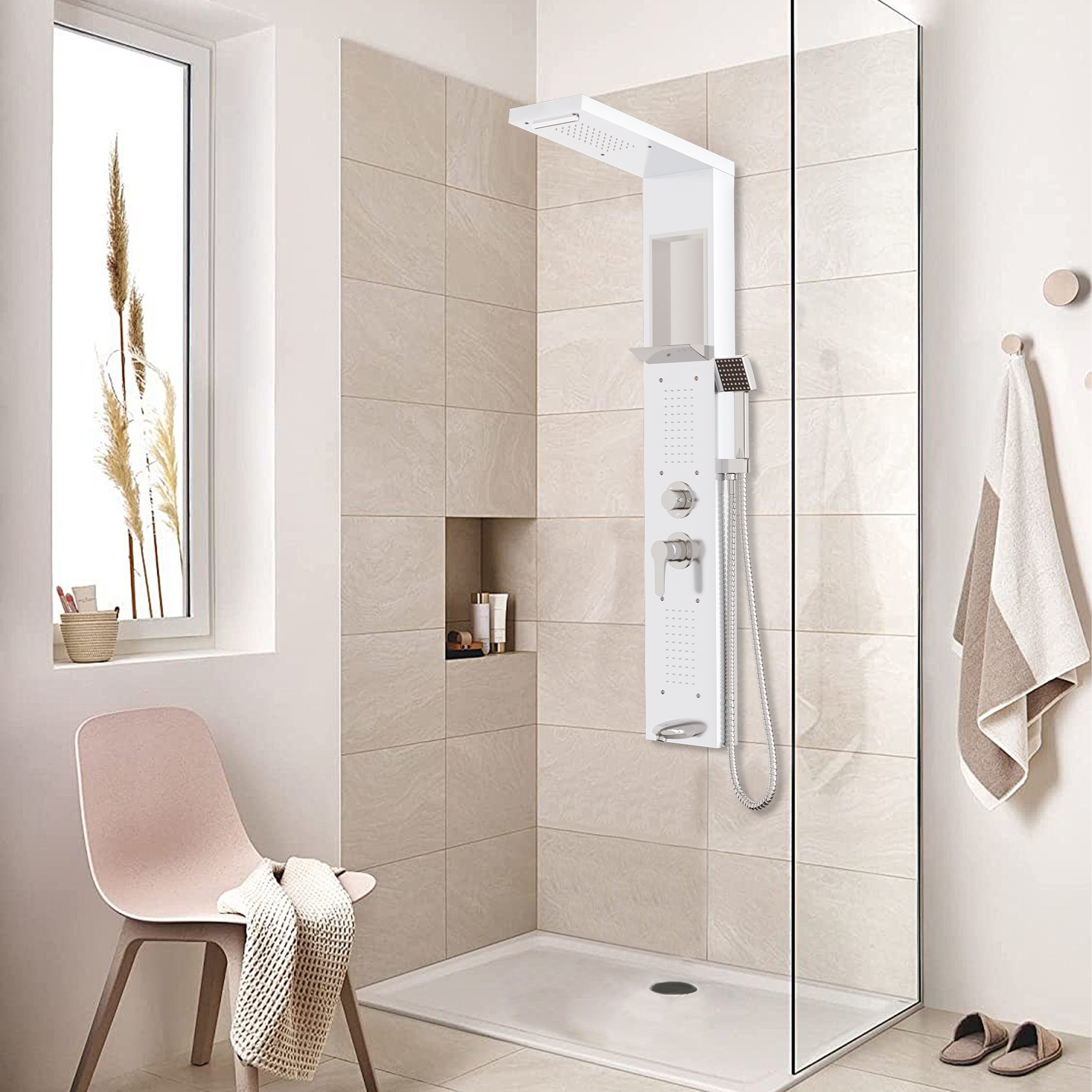 Duschpaneel, Schwarz für Badezimmer – Detailansicht 8