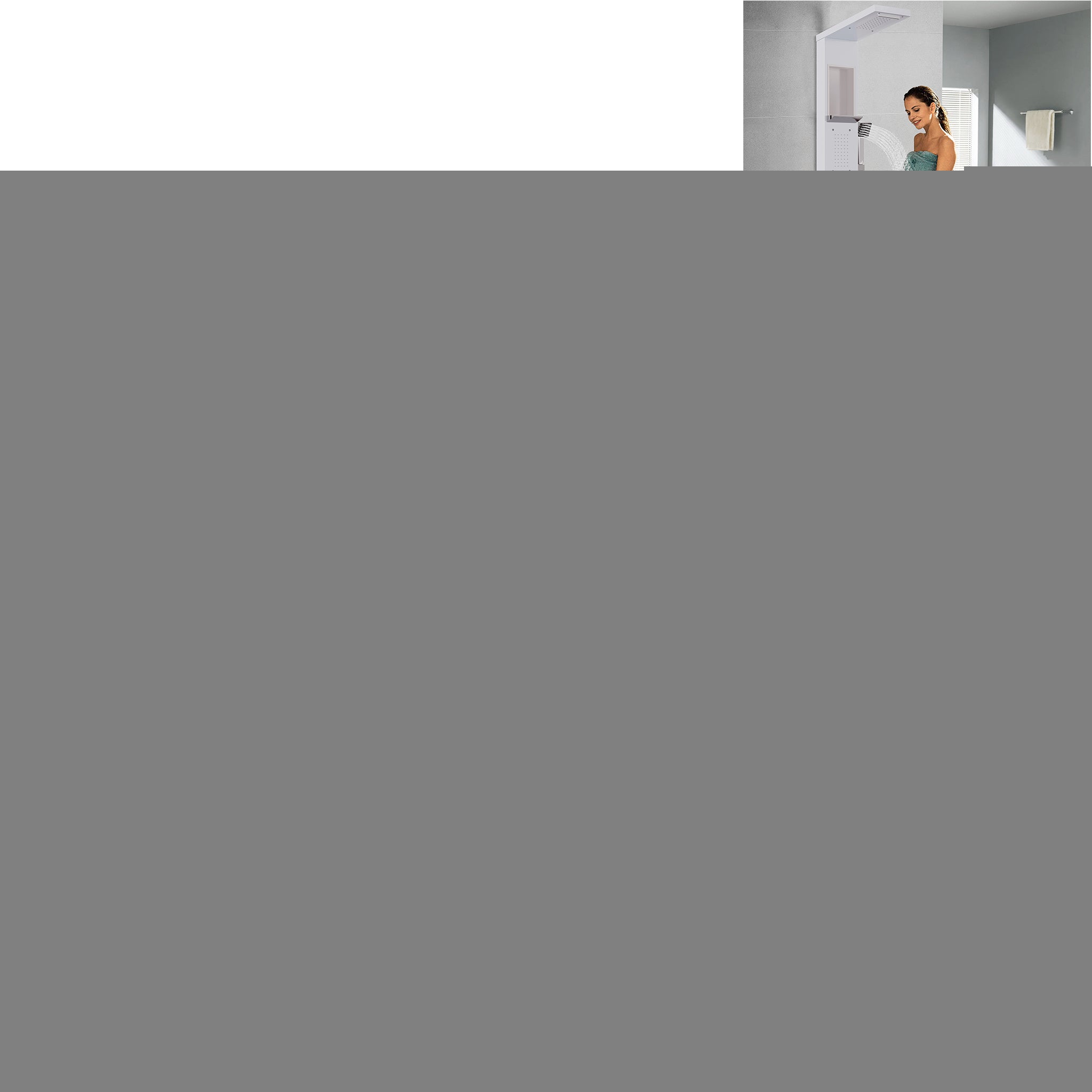 Duschpaneel, Weiss für Haushalt und Badezimmer – Detailansicht 13