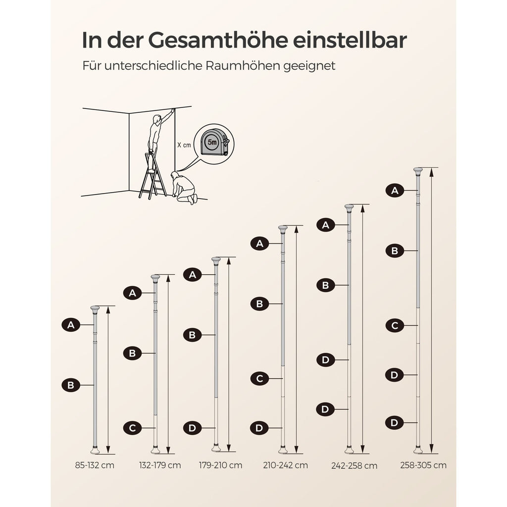 Duschregal, 305 cm für Vorratsraum – Detailansicht 7