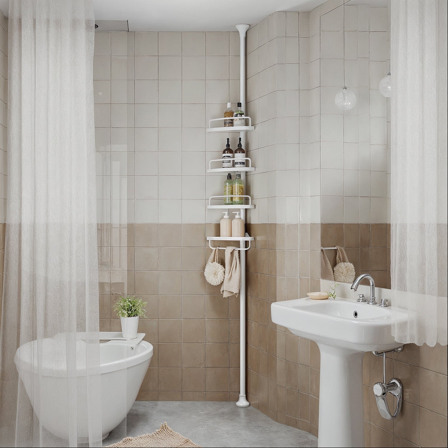 Duschregal, schwarz für Vorratsraum und Zuhause – Detailansicht 9