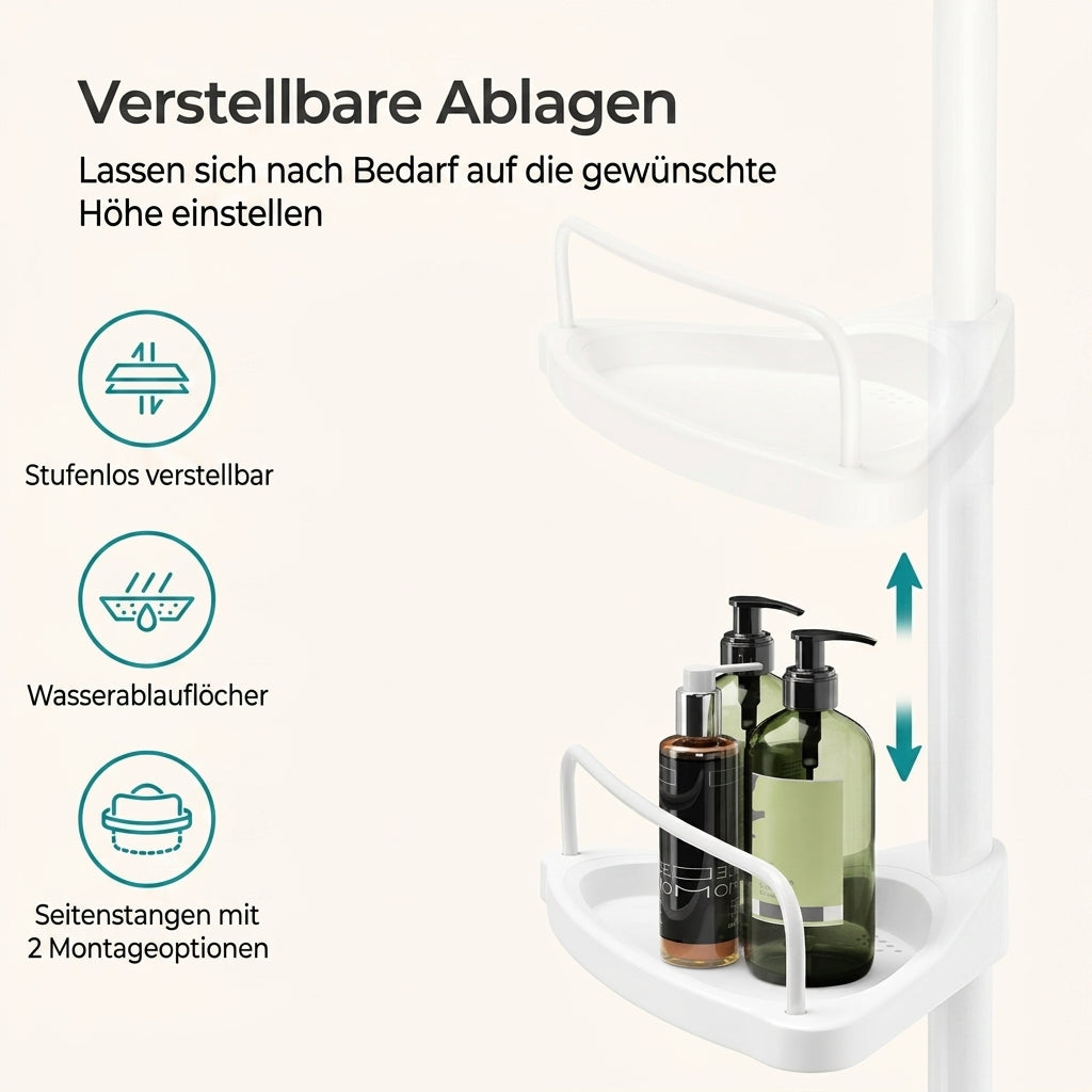 Duschregal, schwarz für Vorratsraum und Zuhause – Detailansicht 13