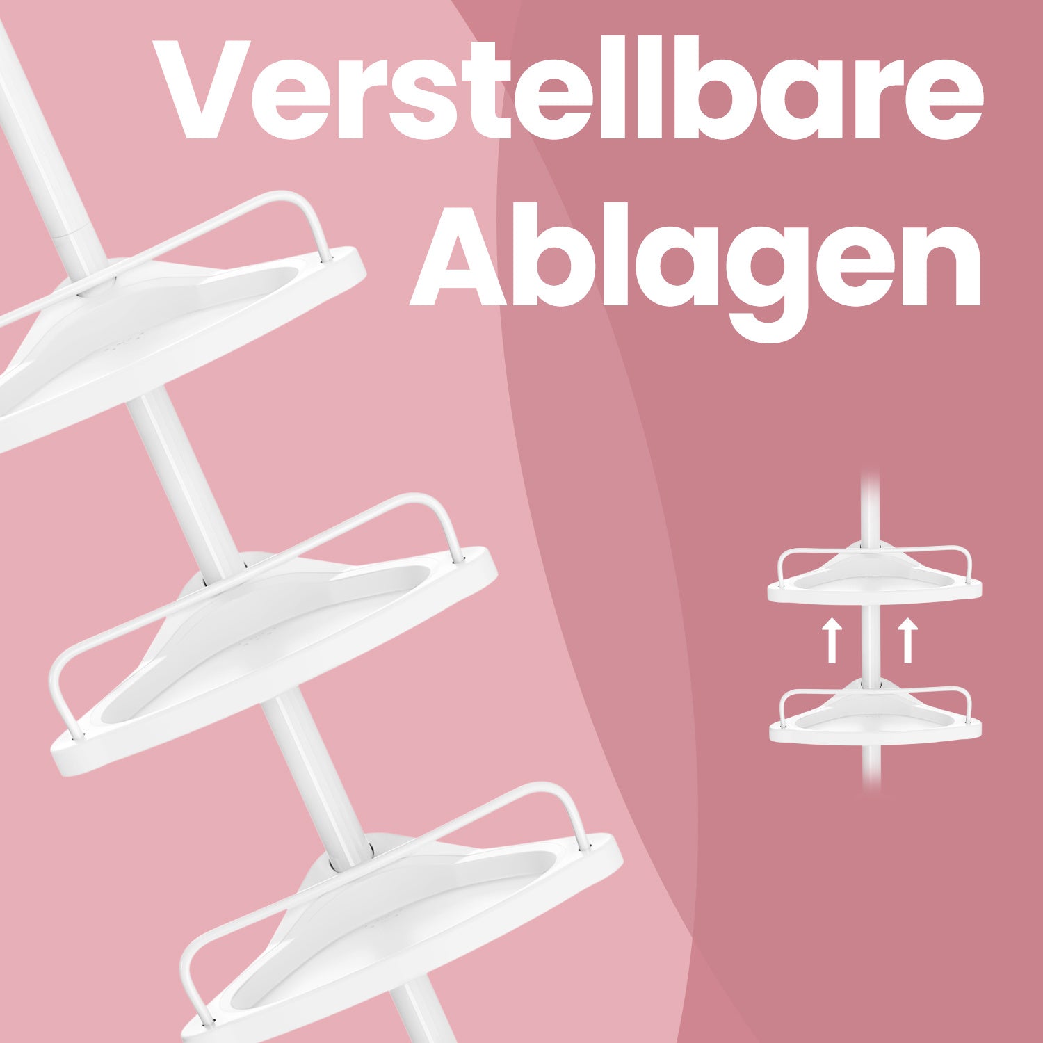Duschregal, schwarz für Vorratsraum und Zuhause – Detailansicht 21