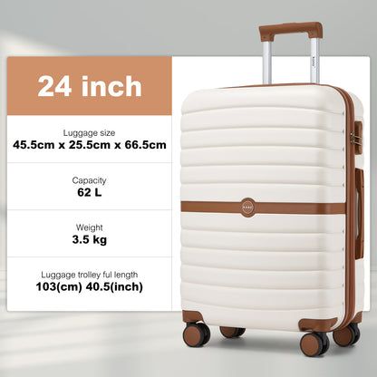 20 Zoll 24 Zoll 28 Zoll Kono Koffer Gepäck ABS+PC Camping Streifendesign mit Colour-Block Details Hartschale mit Spinner Rädern Black Friday Thanksgiving Weihnachtsgeschenk