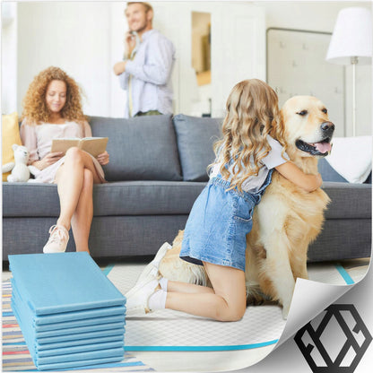 Set mit 100 hygienischen Unterlagen, 45x60 cm, ideal für Töpfchentraining, Windelwechsel oder Tierpflege, saugfähig und wasserdicht, rutschfest, geruchsneutralisierend, sicher und hygienisch