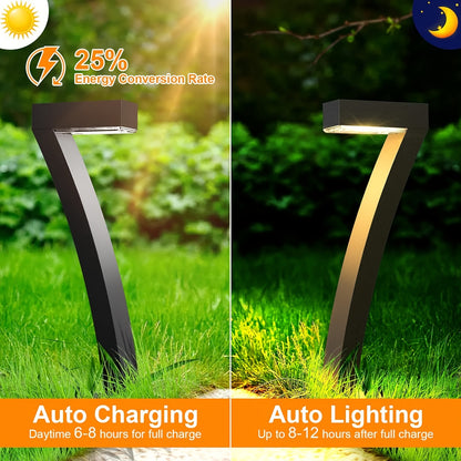 4er-Pack Verbesserte Solarleuchten für den Garten, extrem helle Solarleuchten, Garten Solarleuchten, automatische Ein-/Aus-Schaltung für Garten, Terrasse, Gehweg, IPX5