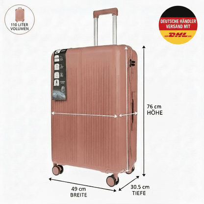 Christian Wippermann XL Jumbo 4-Rollen Koffer sehr groß 49x75x30cm Schloss | bis 111 Liter, 3,6 kg leicht |für Männer & Frauen