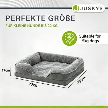XL/XXL Orthopädisches Hundebett für große Rassen – Abnehmbares  waschbares Sofabett mit orthopädischer Eierwaffel-Unterstützung  Nackenkissen, geeignet für mittelgroße bis große Hunde  Welpen