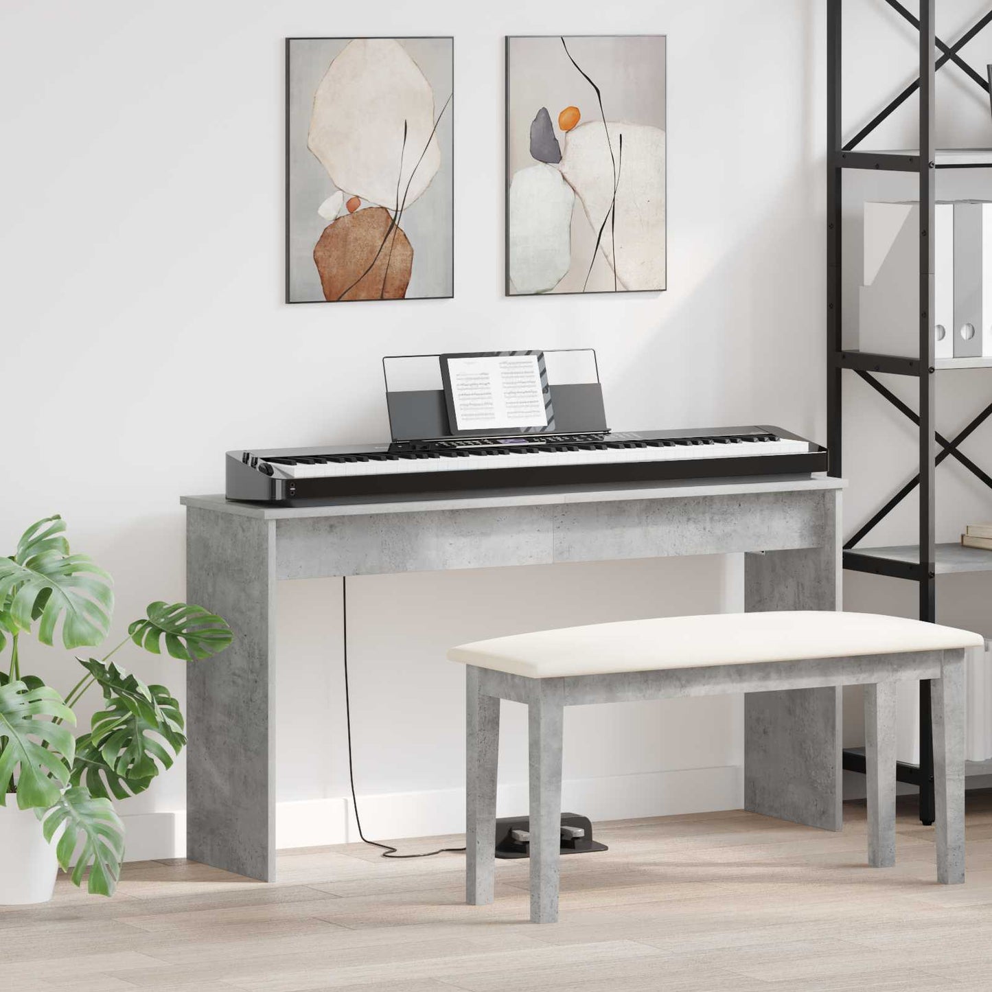 vidaXL Klavierständer Holzständer Musikständer Musikalisches Zubehör Instrumentenhalter Keyboard Möbel Studio Ständer Übungsständer Indoor Musiker Ständer Synthesizer Ständer