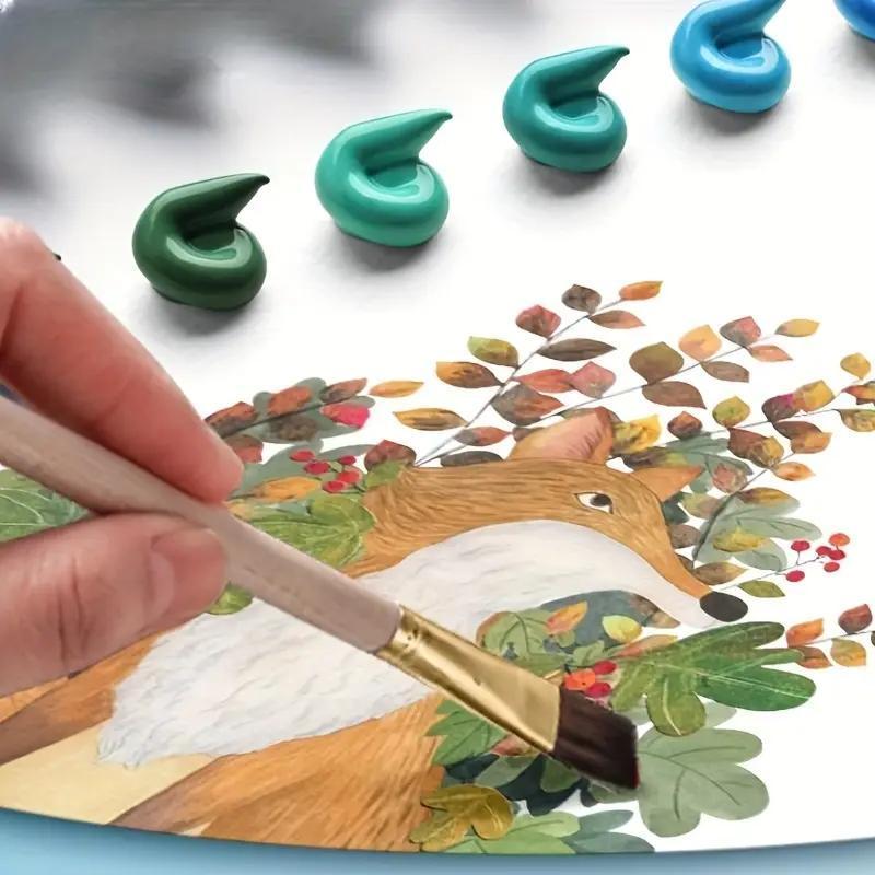 Hochwertiges Acrylfarben-Set, Großes Fassungsvermögen (36 Flaschen x 20 ml), Leuchtende Farben, Einfach zu Mischen, Ungiftig, Hohe Deckkraft, Schnelltrocknend, Wasserfest, Ideal für Profikünstler, Hobbykünstler und Anfänger