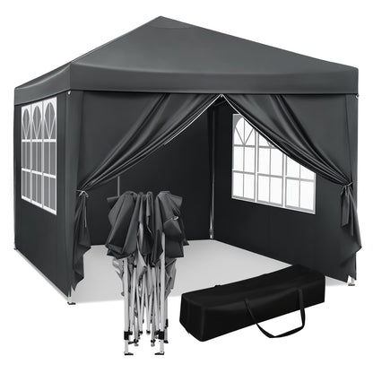 1 Stk. Pop-Up Wasserdichtes Faltbares Pavillon mit Seitenwänden für Sonnenschutz, Gartenhaus Pavillon, Strandmarkise, Outdoor Lagerung Pergola, 3 x 3 Meter, Robuste Struktur, Wasserdicht und für Sonnenschutz, Geeignet für Viele Anlässe, Fünf Farben Verfüg