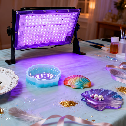 Große Harzlampe mit 96/144 LEDs, geeignet für Harz, USB-frei & schrumpffrei, kompatibel für Harzschalen, Schmuckherstellung, Untersetzer, Fotorahmen, USB-Stecker für Bastelarbeiten, langer, kontinuierlicher Einsatz