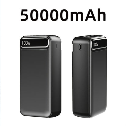 50000mAh Hochkapazitäts-Powerbank, USB/TYPE-C Anschluss, LED-Digitalanzeige, Mehrfachanschlüsse, Super-Schnellladung, geeignet für Handys/elektronische Geräte, tragbare Notstromquelle für Outdoor  Notfälle