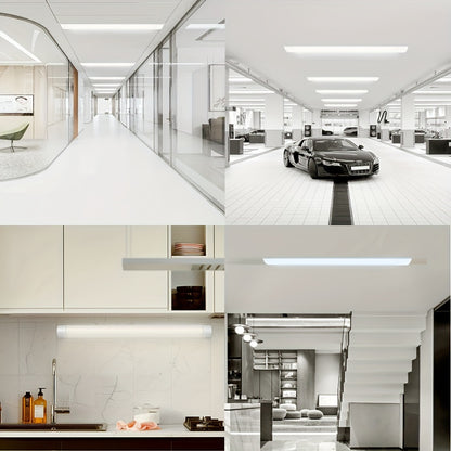 30cm 60cm 90cm 120cm LED Batten Tube Light Werkstattbeleuchtung LED Werkstattleuchte Arbeitsbank Garage Deckenleuchte LED Garagenleuchte Schrankleuchte Deckenleuchte Festverdrahtet für Büro Zuhause Keller, Kein Stecker, Kein Erdleiter Kaltweiß Naturweiß W