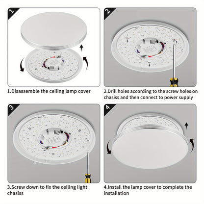 48W 36W 24W 18W LED Deckenleuchte Runde Panel Downlights Badezimmer Küche Wohnzimmer Wandlampe, Warm/Cool White, Super Slim LED Deckenleuchte, Runde LED Deckenleuchte für Esszimmer Energiesparend