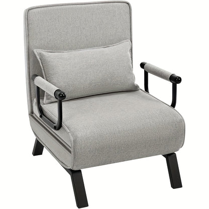 1 Stk. Elegantes Esszimmer-Sitzmöbel, 3-in-1-Sofabett, Gästebett, Klappbarer Sessel mit verstellbarer Rückenlehne, Abnehmbares Kissen, Geeignet für Schlafzimmer, Wohnzimmer, Büro, 150 kg Traglast