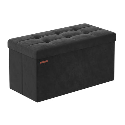 Sitzhocker, Aufbewahrungsbox mit Stauraum, klappbare Sitzbank, bis 300 kg belastbar, für Wohnzimmer Schlafzimmer Flur