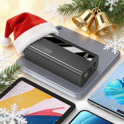 60000mAh Powerbank, Superschnelles Laden, Intelligente Digitalanzeige, Mobile Powerbank mit großer Kapazität, Geeignet für iPhone, Android und digitale Geräte, Sichere Lithium-Polymer-Batterie, Schnelle Lieferung