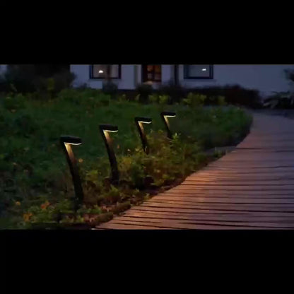 4er-Pack Verbesserte Solarleuchten für den Garten, extrem helle Solarleuchten, Garten Solarleuchten, automatische Ein-/Aus-Schaltung für Garten, Terrasse, Gehweg, IPX5