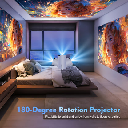 Magcubic Projektor HY300 Pro Dual Wifi6 290ANSI 0.8:1 Throw Ratio und Auto Keystone Korrektur Native 720P BT5.3 Eingebauter Lautsprecher, Streaming Portable Mini Heimkino Gaming Präsentationen Kompaktes Design für Filme Videos Büro Nutzung Gaming Setup