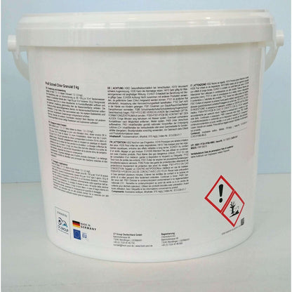 Fresh-Pool Profi Schnell Chlor Granulat, 56% Aktivchlor, 5 kg incl. Dosierbecher - Pool Chlor Granulat | Clorgranulatpool 5kg | Chlorgranulat für Pool