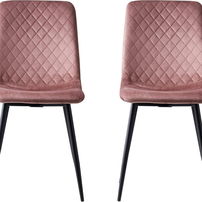 Esszimmerstühle LEXI im 2er Set, mit Samtbezug & Metallbeinen, Designerstuhl, in 9 Farben erhältlich