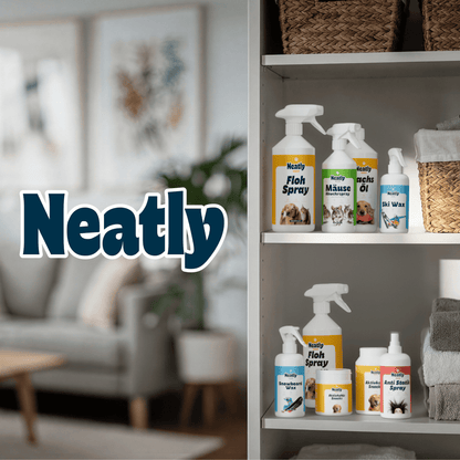 Neatly® Lachs Öl -1L- für Hunde Katzen - Kaltgepresstes Wildlachs Öl Omega-3-6-9 Vitamin E - für Fell, Haut und Gelenke
