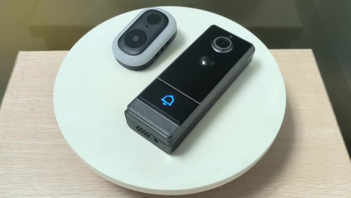 Drahtlose Türklingel für die Heimüberwachung, Sicherheitskamera mit Nachtsicht, 960P HD, PIR-Bewegungserkennung, 2600mAh wiederaufladbarer Akku – einfach zu montieren & App-gesteuert, drahtlose Heimüberwachungskamera, Video-Türsprechanlage, visuelle Türkl