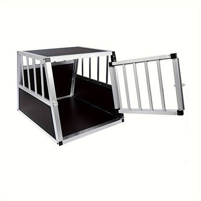 Hundetransportkiste, Aluminium-Hundekiste, Hundehaus, Reisekiste für Hunde, Autokiste für kleine & mittelgroße Hunde, Französische Bulldoggen, Beagles, Dackel, Shiba Inus (B69 x H50 x T54 cm)