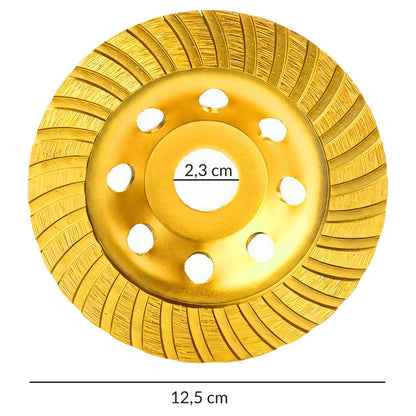 2X Diamant-Retoo Handwerkzeuge, für Schleifen, Beton, Stein, Keramik, Asphalt, Lineare Geschwindigkeit 80M/S, Durchmesser 125mm, Diamantbeschichtete Scheibe, Diamantschnitte, Präzises Schleifen, Hohe Festigkeit, Speziell für Bau-Materialverarbeitung, Schl
