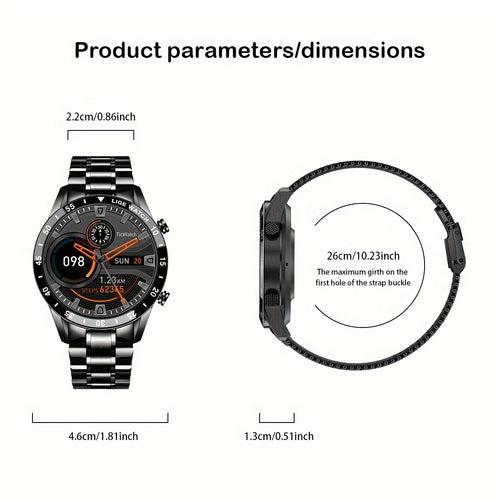 LIGE Smartwatch mit 3,53 cm Voll-Touchscreen. Musiksteuerungsfunktion/Anrufinformationshinweis/Kalorienzählung. Multifunktionale Sport-  Outdoor-Armbanduhren für Android  iPhone. Geeignet als Geschenk für Männer