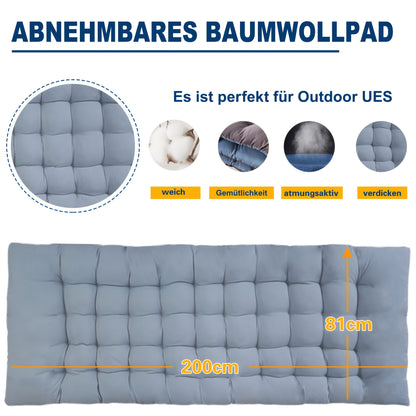 Übergroßes klappbares Campingbett für Erwachsene, Feldbett mit dickem Polster 300-400 kg, strapazierfähiges Outdoor-Bett mit Tragetasche, tragbares Schlafbett für Outdoor-Reisen, Camping, Strand, Urlaub