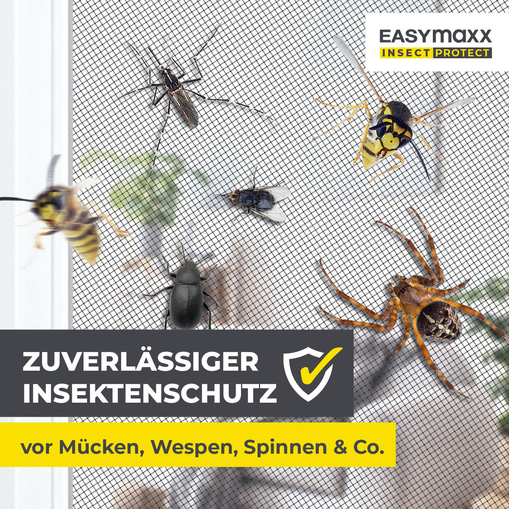EASYmaxx Moskitonetz Magic Fit, weiß für Fenster und Garten – Detailansicht 3