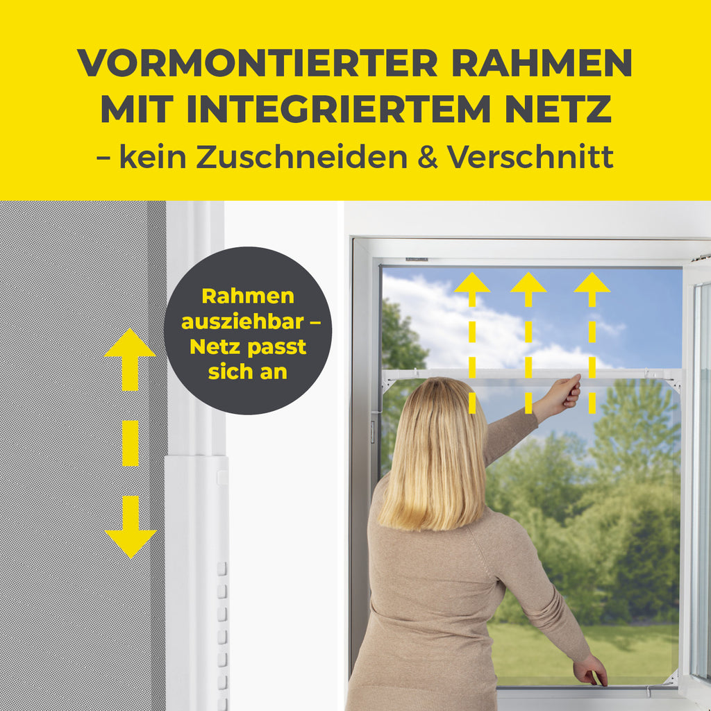 EASYmaxx Moskitonetz Magic Fit, weiß für Fenster und Garten – Detailansicht 11