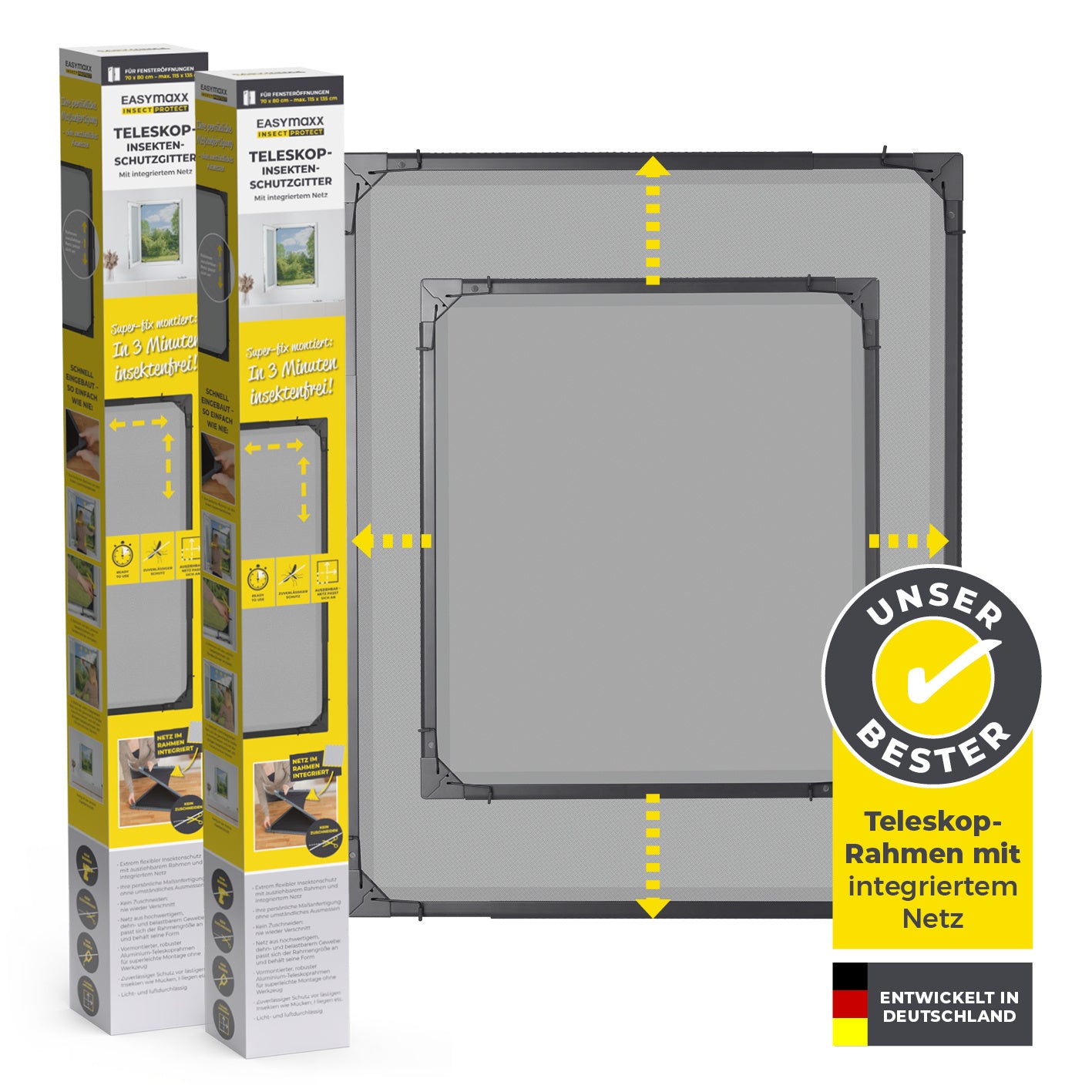 EASYmaxx Moskitonetz Magic Fit, weiß für Fenster und Garten – Detailansicht 16