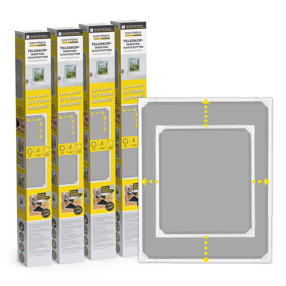 EASYmaxx Moskitonetz Magic Fit, weiß für Fenster und Garten – Detailansicht 18