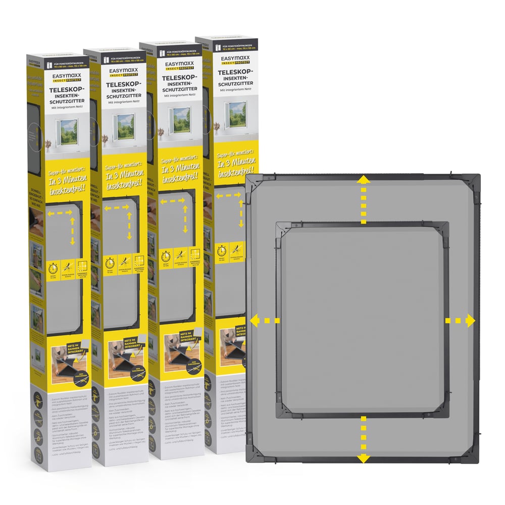 EASYmaxx Moskitonetz Magic Fit, weiß für Fenster und Garten – Detailansicht 19