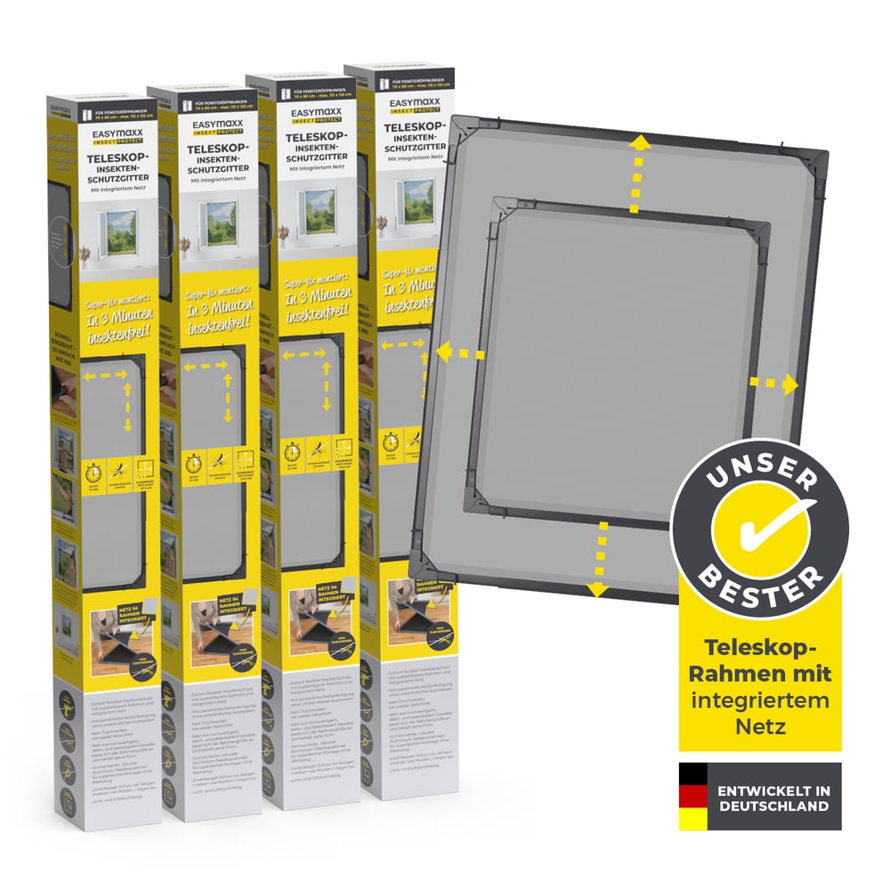 EASYmaxx Moskitonetz Magic Fit, weiß für Fenster und Garten – Detailansicht 21