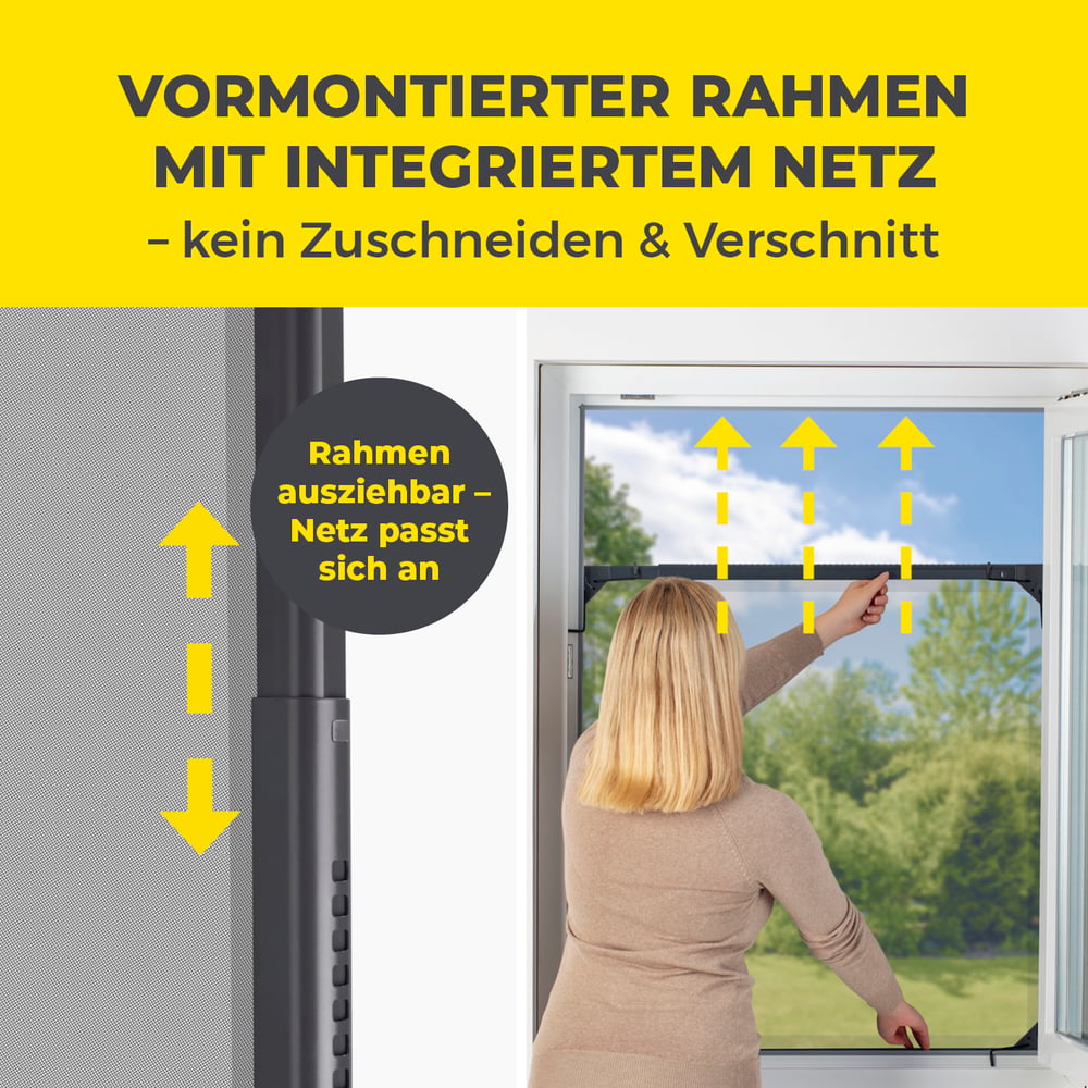 EASYmaxx Moskitonetz Magic Fit, weiß für Fenster und Garten – Detailansicht 24