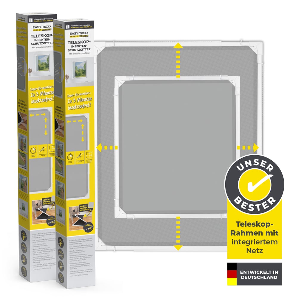 EASYmaxx Moskitonetz Magic Fit, weiß für Fenster und Garten – Detailansicht 30