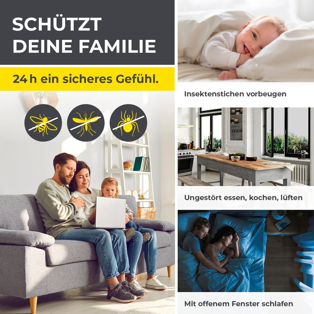 EASYmaxx Moskitonetz Magic Fit, weiß für Fenster und Garten – Detailansicht 39
