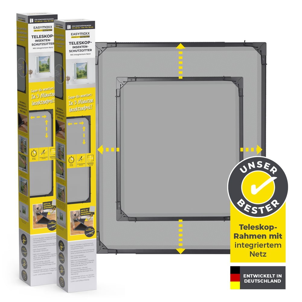 EASYmaxx Moskitonetz Magic Fit, weiß für Fenster und Garten – Detailansicht 41