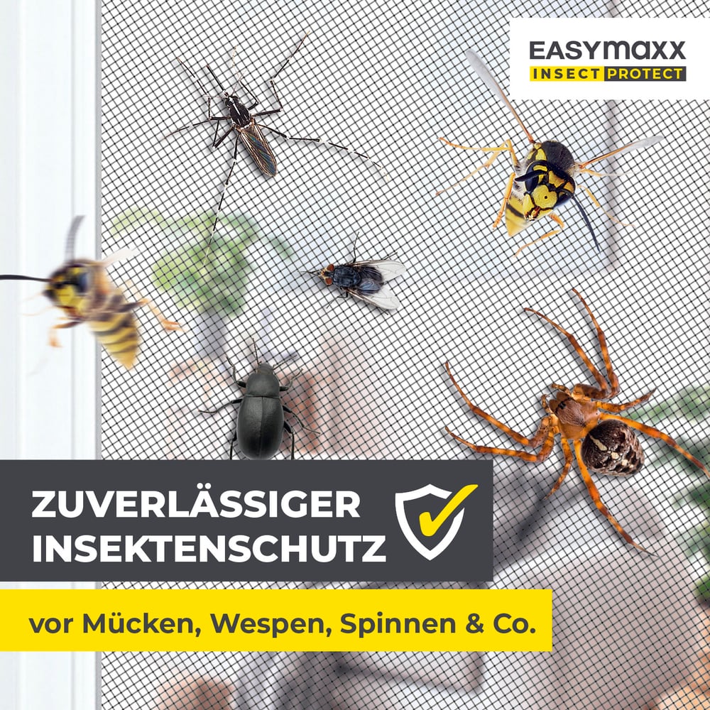 EASYmaxx Moskitonetz Magic Fit, weiß für Fenster und Garten – Detailansicht 46